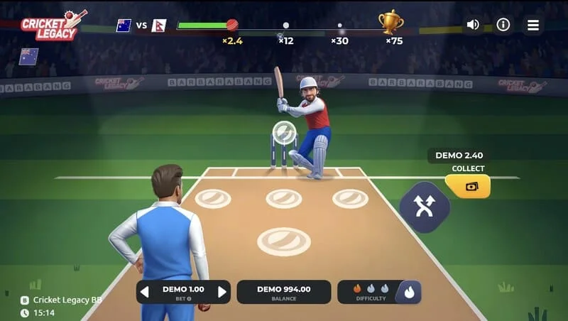 หน้าจอเกม Cricket Legacy BB
